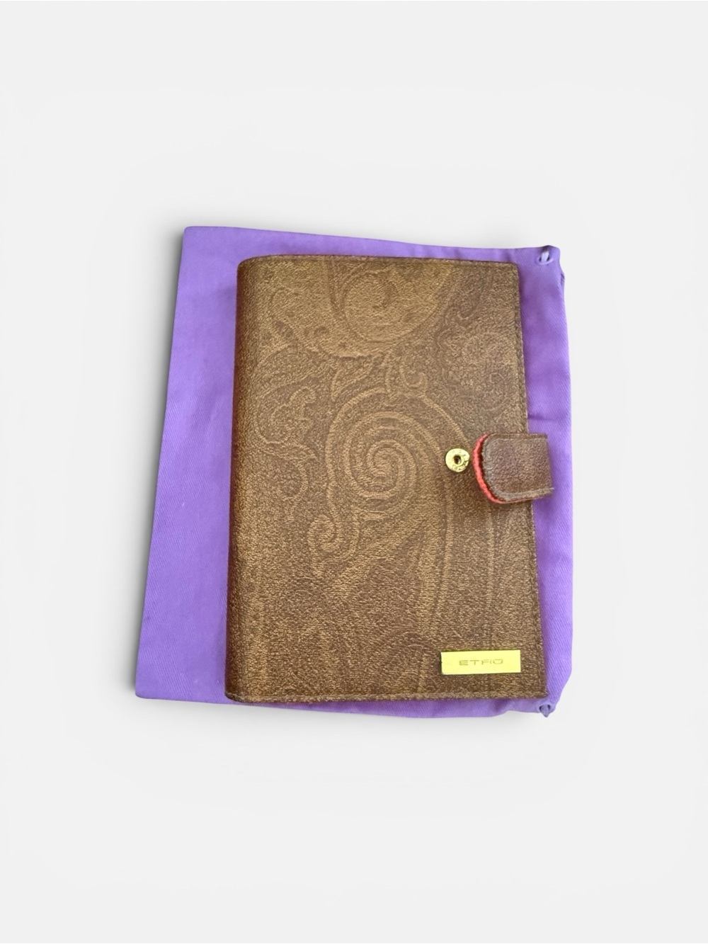 Vintage NWOT Etro Large Paisley / Red Interior passport / coin / cc /Wallet